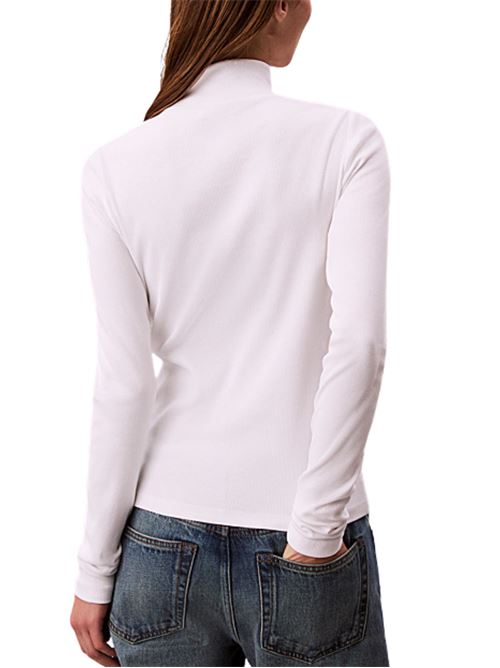 T-shirt a collo alto in cotone Calvin Klein Jeans | LV047D203GYAA